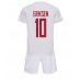 Danmark Christian Eriksen #10 Bortedraktsett Barn VM 2022 Korte ermer (+ Korte bukser)